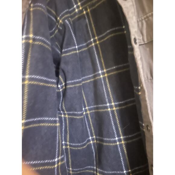 O’Neill Fleece Lined Jacket Mens S Gray Snap Button 4 Pockets Cotton - Picture 4 of 8